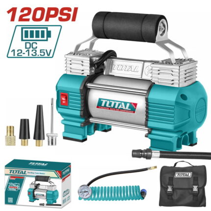 COMPRESSEUR D'AIR AUTOMATIQUE TOTAL AVEC LUMIÈRE 12V (TTAC2506)