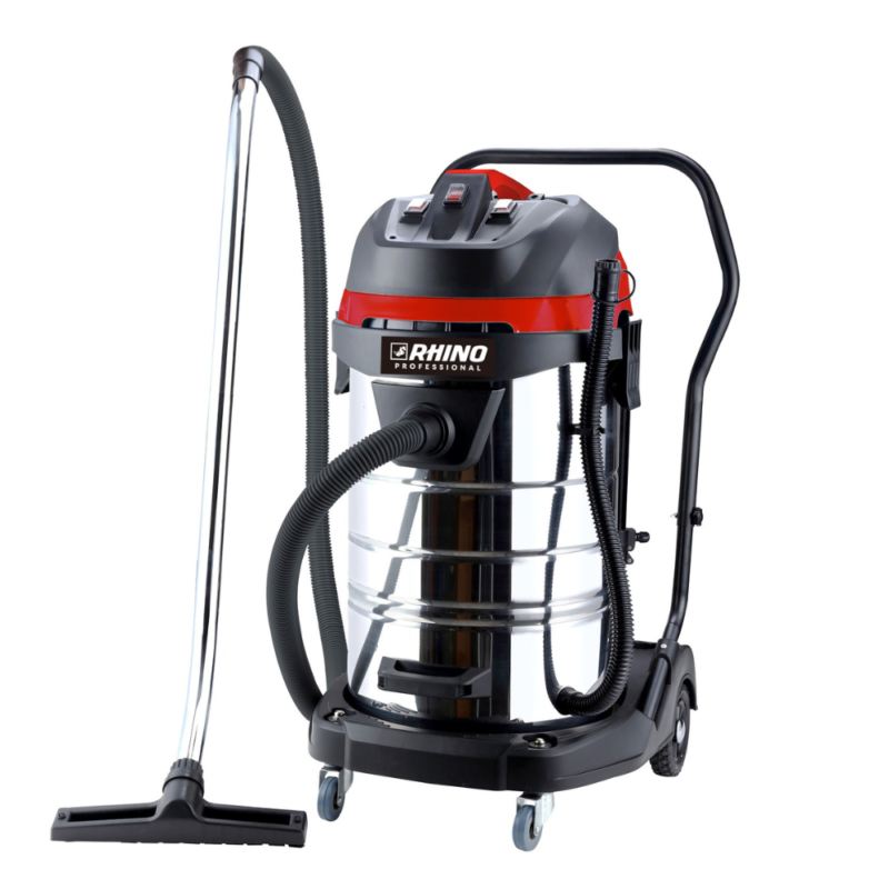 ASPIRATEUR 3 MOTEURS 3000W-80L INOX-RHINO