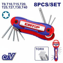 JEU DE 8 CLES THORX  EMTOP EHKY4083